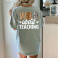 Wild About Teaching Teacher Teaching Back To School Women's Comfort Colors T-Shirt Back Print Bay