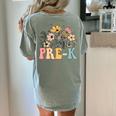 Wildflower Pre-K Preschool Team Floral Teacher Girls Women's Comfort Colors T-Shirt Back Print Bay Wildflower Pre-K Preschool Team Floral Teacher Girls Women's Comfort Colors T-Shirt Back Print Bay