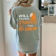 Will Trade Students For Candy Halloween Costume Teacher Women's Comfort Colors T-Shirt Back Print Bay