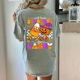 Will Trade Students For Candy Teacher Halloween Women's Comfort Colors T-Shirt Back Print Bay