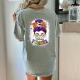 Witchy Teacher Halloween Messy Bun Teacher Bleached Women's Comfort Colors T-Shirt Back Print Bay Witchy Teacher Halloween Messy Bun Teacher Bleached Women's Comfort Colors T-Shirt Back Print Bay