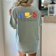 Women Art Teacher Back To School Artist Primary Color Theory Women's Comfort Colors T-Shirt Back Print Bay