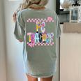 Women PE Teacher Back To School Physical Education Teacher Women's Comfort Colors T-Shirt Back Print Bay