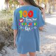 100 Days Of Living That 2nd Grade Life Boy Girl Teacher Women's Comfort Colors T-Shirt Back Print Blue Jean 100 Days Of Living That 2nd Grade Life Boy Girl Teacher Women's Comfort Colors T-Shirt Back Print Blue Jean