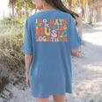 100 Days Of School Music Teacher Women's Comfort Colors T-Shirt Back Print Blue Jean