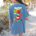 100th Day Of School Teachers Kids Child Happy 100 Days Women's Comfort Colors T-Shirt Back Print Blue Jean 100th Day Of School Teachers Kids Child Happy 100 Days Women's Comfort Colors T-Shirt Back Print Blue Jean