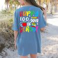 100th Day Of School Teachers Kids Girls Child Happy 100 Days Women's Comfort Colors T-Shirt Back Print Blue Jean 100th Day Of School Teachers Kids Girls Child Happy 100 Days Women's Comfort Colors T-Shirt Back Print Blue Jean