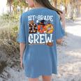 1st Grade Boo Crew Cute Ghost Halloween Teacher Kids Women's Comfort Colors T-Shirt Back Print Blue Jean 1st Grade Boo Crew Cute Ghost Halloween Teacher Kids Women's Comfort Colors T-Shirt Back Print Blue Jean