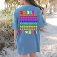 50 Days Of School Hearts Teacher Happy 50th Day Of School Women's Comfort Colors T-Shirt Back Print Blue Jean