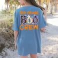 5th Grade Boo Crew Teacher Fifth Grade Halloween Women's Comfort Colors T-Shirt Back Print Blue Jean