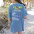 5th Grade Teacher Report Card Appreciation Men Women Women's Comfort Colors T-Shirt Back Print Blue Jean