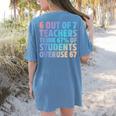 6 Out Of 7 Teachers Think 67 Of Students Overuse 67 Quote Women's Comfort Colors T-Shirt Back Print Blue Jean