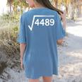 67 Meme Math Teacher Square Root 4489 Women's Comfort Colors T-Shirt Back Print Blue Jean
