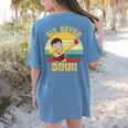 67 Meme Six Seven Bruh Retro Dabbing Teacher School Women's Comfort Colors T-Shirt Back Print Blue Jean