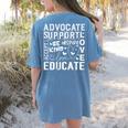 Advocate Support Accept Educate Special Education Teacher Women's Comfort Colors T-Shirt Back Print Blue Jean Advocate Support Accept Educate Special Education Teacher Women's Comfort Colors T-Shirt Back Print Blue Jean