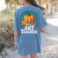 Art Teacher Pumpkin Painting Halloween Costume Women's Comfort Colors T-Shirt Back Print Blue Jean Art Teacher Pumpkin Painting Halloween Costume Women's Comfort Colors T-Shirt Back Print Blue Jean