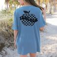 Back To School Checkered Apple Teacher Checkerboard Teacher For Men Women Girls Kids Women's Comfort Colors T-Shirt Back Print Blue Jean Back To School Checkered Apple Teacher Checkerboard Teacher For Men Women Girls Kids Women's Comfort Colors T-Shirt Back Print Blue Jean