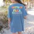 Battery Life Of A Para SPED Parapro Teacher Squad Women's Comfort Colors T-Shirt Back Print Blue Jean
