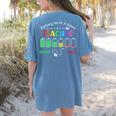 Battery Life Of A School Teacher Monday To Friday For Men Women Women's Comfort Colors T-Shirt Back Print Blue Jean
