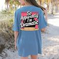 Best Theatre Art For Men Women Musical Drama Teacher Theater Women's Comfort Colors T-Shirt Back Print Blue Jean