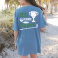 Best Teacher By Par Golf Golfer Women's Comfort Colors T-Shirt Back Print Blue Jean