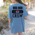 Boo Boo Crew First Aid School Nurse Day Care Teacher Women's Comfort Colors T-Shirt Back Print Blue Jean Boo Boo Crew First Aid School Nurse Day Care Teacher Women's Comfort Colors T-Shirt Back Print Blue Jean