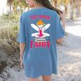 The Book Fairy Reading Teacher Librarian T-Shirt Women's Comfort Colors T-Shirt Back Print Blue Jean The Book Fairy Reading Teacher Librarian T-Shirt Women's Comfort Colors T-Shirt Back Print Blue Jean