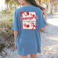 Bow Strawberry Kindergarten Is My Jam Teacher Kinder Team Women's Comfort Colors T-Shirt Back Print Blue Jean Bow Strawberry Kindergarten Is My Jam Teacher Kinder Team Women's Comfort Colors T-Shirt Back Print Blue Jean