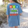 Bruh Did You Even Show Your Work For Science Teachers For Men Women Women's Comfort Colors T-Shirt Back Print Blue Jean