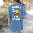 Bumble Bee Squad Honey Bumblebee Teacher Team Group Women's Comfort Colors T-Shirt Back Print Blue Jean