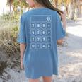 Calculator Costume Halloween Math Teacher Nerd For Men Women Women's Comfort Colors T-Shirt Back Print Blue Jean