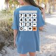 Calculator Easy Halloween Costume For Math Teacher Women's Comfort Colors T-Shirt Back Print Blue Jean Calculator Easy Halloween Costume For Math Teacher Women's Comfort Colors T-Shirt Back Print Blue Jean