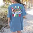 All Is Calm Just Kidding This Is Pre-K Christmas Teacher Women's Comfort Colors T-Shirt Back Print Blue Jean All Is Calm Just Kidding This Is Pre-K Christmas Teacher Women's Comfort Colors T-Shirt Back Print Blue Jean