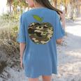 Camo Apple Camouflage Clothing School Student Camo Teacher Men Women Kids Women's Comfort Colors T-Shirt Back Print Blue Jean Camo Apple Camouflage Clothing School Student Camo Teacher Men Women Kids Women's Comfort Colors T-Shirt Back Print Blue Jean