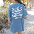 You Can't Put Kids First If You Put Teachers Last Red For Ed Women's Comfort Colors T-Shirt Back Print Blue Jean You Can't Put Kids First If You Put Teachers Last Red For Ed Women's Comfort Colors T-Shirt Back Print Blue Jean