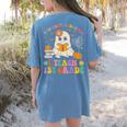 You Can't Scare Me I Teach 1st Grade Teacher Halloween Ghost Women's Comfort Colors T-Shirt Back Print Blue Jean You Can't Scare Me I Teach 1st Grade Teacher Halloween Ghost Women's Comfort Colors T-Shirt Back Print Blue Jean