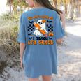 You Can't Scare Me I Teach 6th Grade Retro Teacher Halloween Women's Comfort Colors T-Shirt Back Print Blue Jean You Can't Scare Me I Teach 6th Grade Retro Teacher Halloween Women's Comfort Colors T-Shirt Back Print Blue Jean