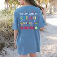 You Can't Scare Me I Teach Middle School Teacher For Men Women Women's Comfort Colors T-Shirt Back Print Blue Jean