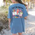 Can't Talk Right Now Doing Teacher Stuff Teacher Stuff Women's Comfort Colors T-Shirt Back Print Blue Jean Can't Talk Right Now Doing Teacher Stuff Teacher Stuff Women's Comfort Colors T-Shirt Back Print Blue Jean