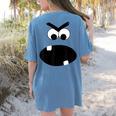 Carrot Teacher Matching Halloween Costume Women's Comfort Colors T-Shirt Back Print Blue Jean
