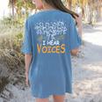 Choir Teacher I Hear Voices Chorister Church Choral Music Women's Comfort Colors T-Shirt Back Print Blue Jean Choir Teacher I Hear Voices Chorister Church Choral Music Women's Comfort Colors T-Shirt Back Print Blue Jean