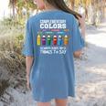Complementary Colors Pun Artist Art Teacher T-Shirt Women's Comfort Colors T-Shirt Back Print Blue Jean Complementary Colors Pun Artist Art Teacher T-Shirt Women's Comfort Colors T-Shirt Back Print Blue Jean