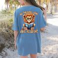 All The Cool Lions Are Reading Lion Teacher Men Women Kids Women's Comfort Colors T-Shirt Back Print Blue Jean All The Cool Lions Are Reading Lion Teacher Men Women Kids Women's Comfort Colors T-Shirt Back Print Blue Jean