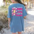 Created By God Called To Teacher Jesus Christian Teacher Women's Comfort Colors T-Shirt Back Print Blue Jean