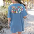 Created By God Chosen By Jesus Called To Be a Teacher Women's Comfort Colors T-Shirt Back Print Blue Jean