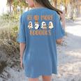 Cute Booooks Ghost Read More Books Teacher Halloween Women's Comfort Colors T-Shirt Back Print Blue Jean