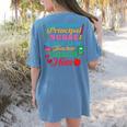 Cute Principal Nurse Lunch Lady Teacher Coach Homeschool Mom Women's Comfort Colors T-Shirt Back Print Blue Jean