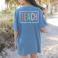 Cute Teacher Life Teach Them To Be Kind School Mom Teachers Women's Comfort Colors T-Shirt Back Print Blue Jean Cute Teacher Life Teach Them To Be Kind School Mom Teachers Women's Comfort Colors T-Shirt Back Print Blue Jean