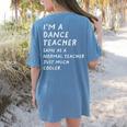 Dance Teacher Definition Women's Comfort Colors T-Shirt Back Print Blue Jean