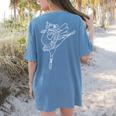 Dancing Turkey Happy Thanksgiving Day Ballet Dance Teacher Women's Comfort Colors T-Shirt Back Print Blue Jean